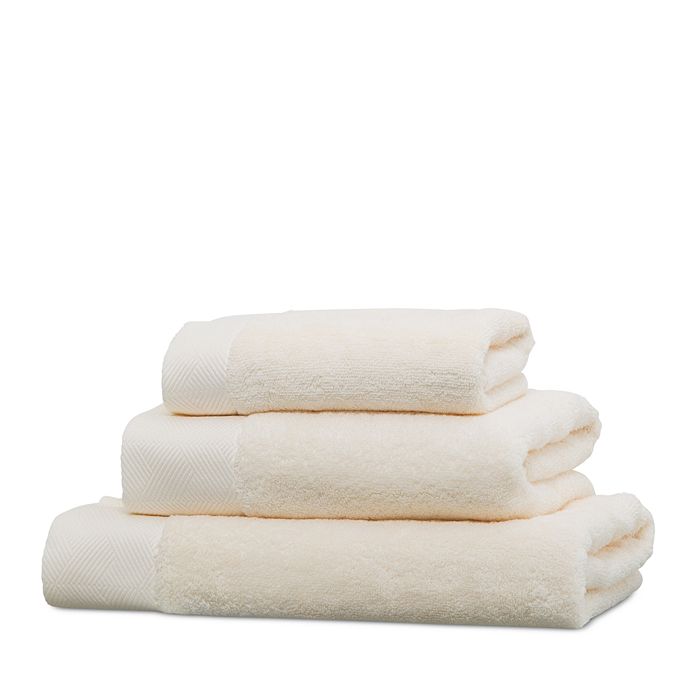 Frette Diamond Bordo Bath Towel In Ivory