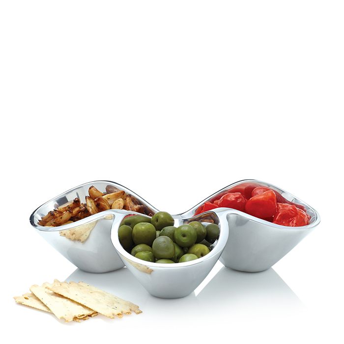 Nambé Dupe Bella Triple Condiment Bowl