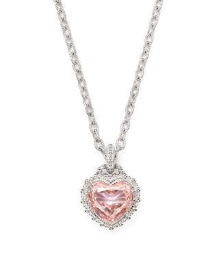 judith ripka pink heart pendant