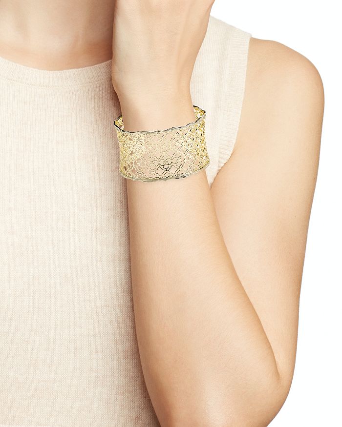 Shop Kendra Scott Candice Cuff Bracelet In Silver/gold