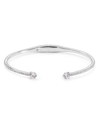Cubic Zirconia Float Hinge Cuff