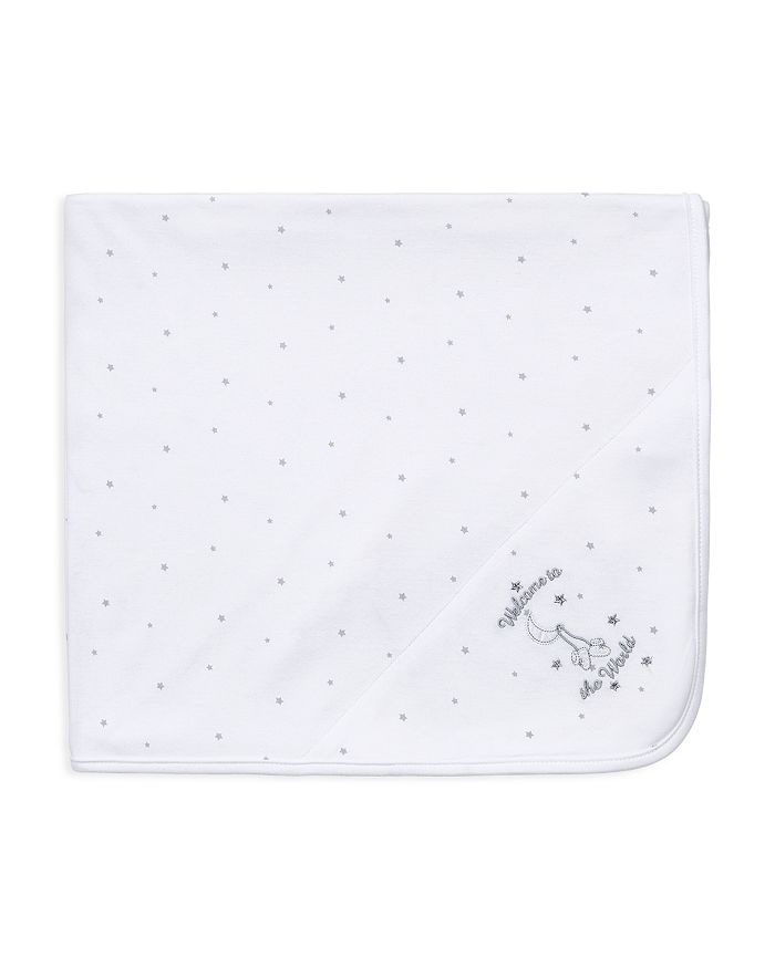 Little Me Infant Unisex Star Print Blanket - Baby In White