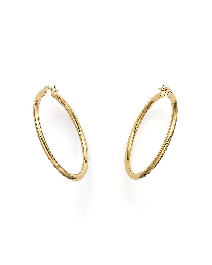 Shop Roberto Coin 18k Yellow Gold Hoop Earrings