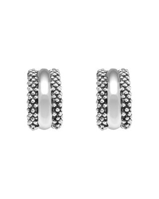 LAGOS Caviar Hoop Earrings in Sterling Silver