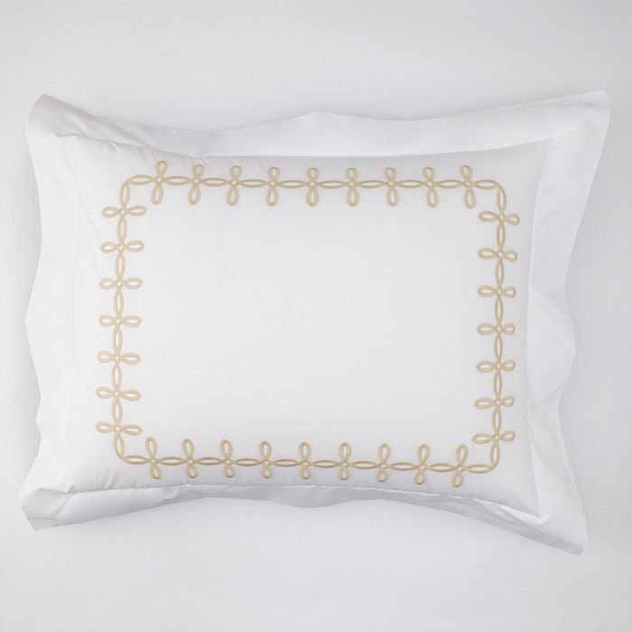 Matouk Gordian Knot Percale Standard Sham In Champagne