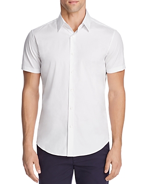 Theory Sylvain Wealth Short Sleeve Slim Fit Button-Down Shirt