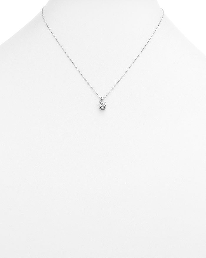 Shop Bloomingdale's Diamond Solitaire Pendant Necklace In 14k White Gold, 0.30 Ct. T.w. - 100% Exclusive