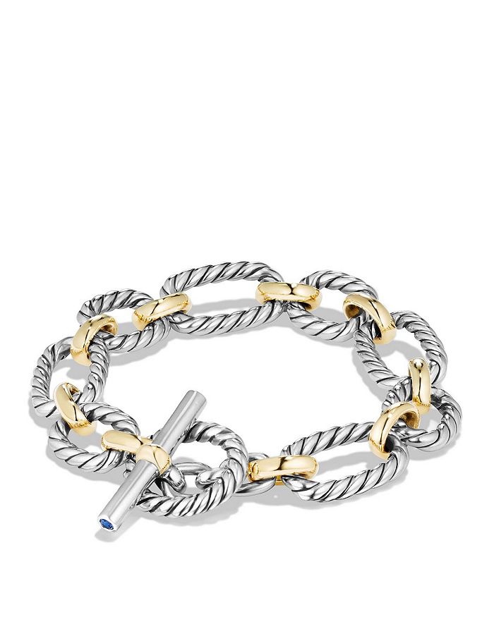 David yurman cushion link shop bracelet with blue sapphires