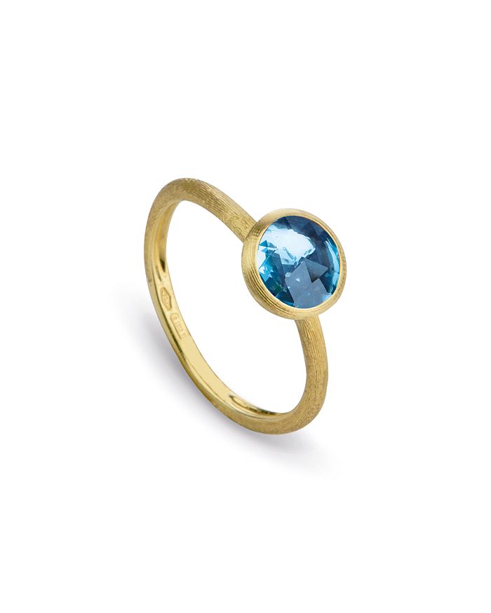 Marco Bicego 18k Yellow Gold Jaipur Ring With Gemstones In Blue Topaz