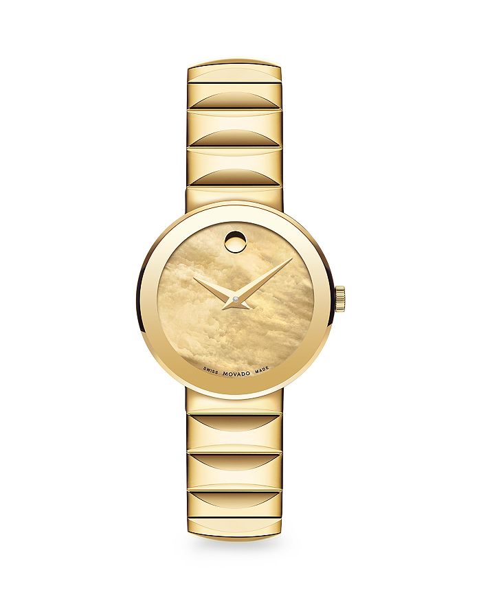 Movado Gold Mother-Of-Pearl Museum Dial Watch, 26mm | Bloomingdale's