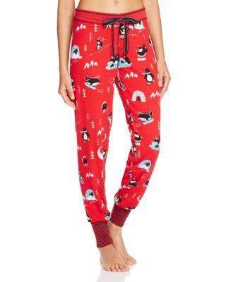 PJ Salvage - Penguin Velour Thermal Banded Pajama Pants