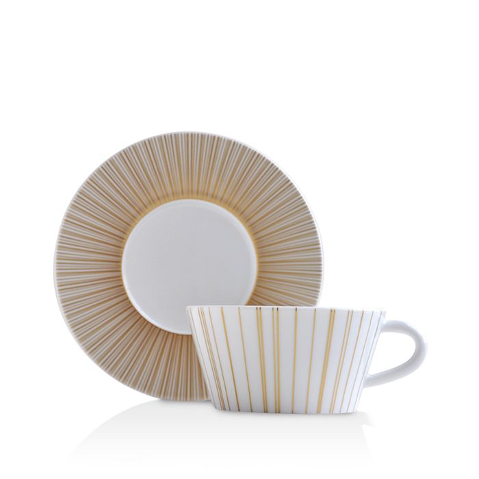 Bernardaud Sol Tea Cup In Gold/white