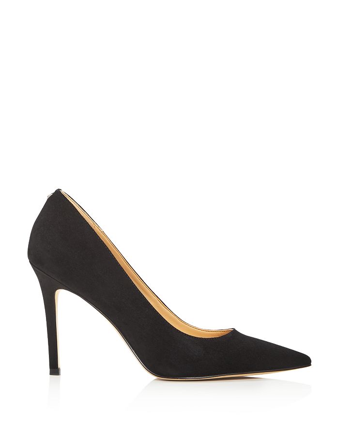Shop Sam Edelman Women's Hazel Pointed Toe High-heel Pumps In Black Suede