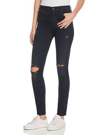 J Brand - Maria High Rise Skinny Jeans in Destructed Sanctity