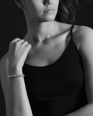 LAGOS Sterling Silver Embrace Diamond X Rope Bracelet