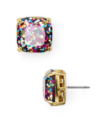 kate spade new york - Small Square Glitter Stud Earrings