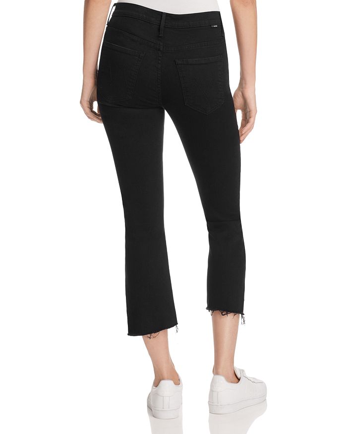 Shop Mother The Insider High Rise Crop Step Fray Bootcut Jeans In Not Guilty