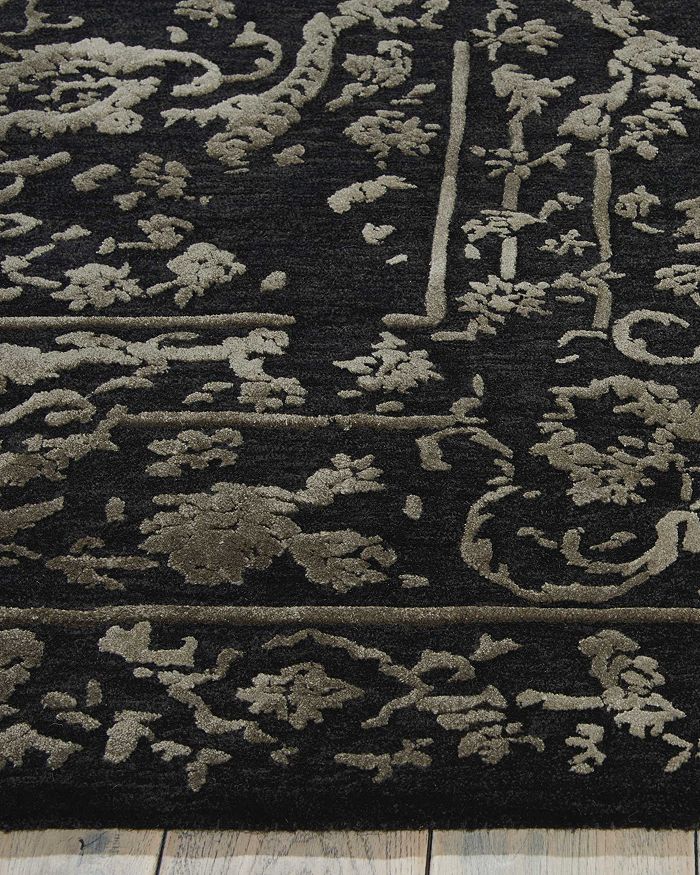Nourison Opaline Rug - Midnight Silver, 8' X 10' In Midnight Silver