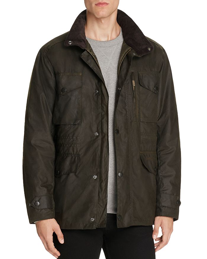 Barbour Classic Bedale Waxed Cotton Jacket In Olive