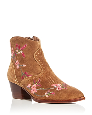 Ash Heidi Embroidered Pointed Toe Booties