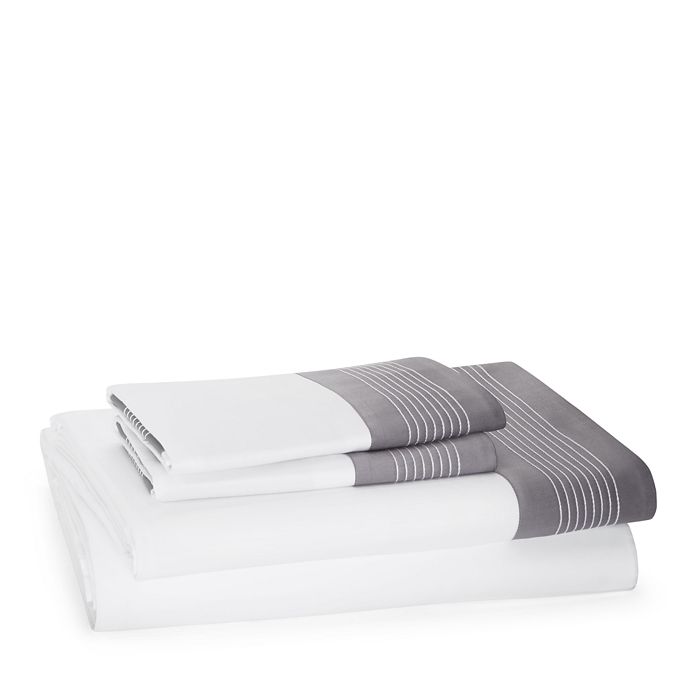 Frette Hotel Porto Sheet Set, California King In White/slate Gray