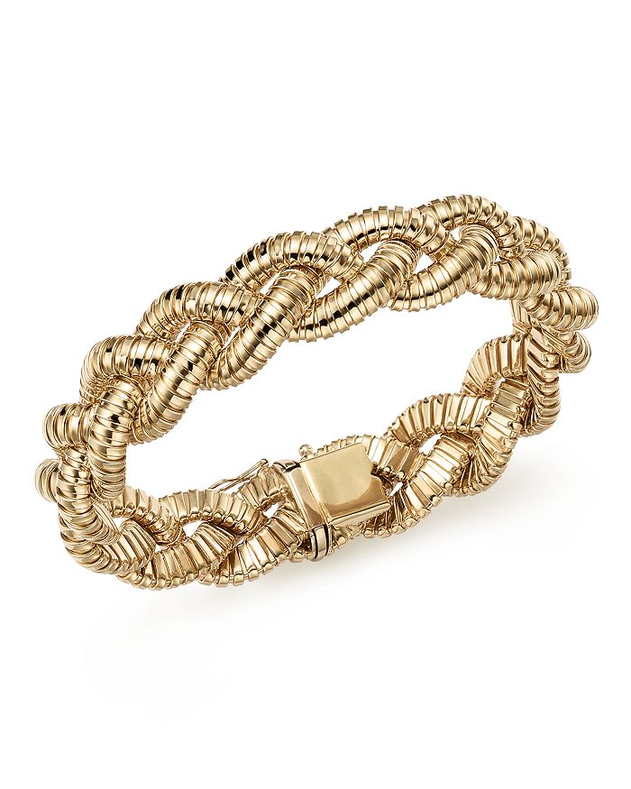 Bloomingdale's - 14K Yellow Gold Braided Tubogas Bracelet - 100% Exclusive