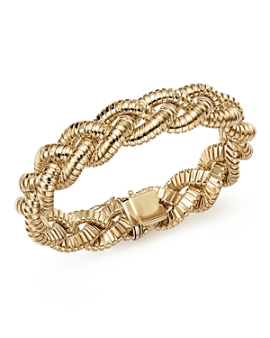 Bloomingdale's Made in Italy 14K Yellow Gold Braided Tubogas Bracelet - 100% Exclusive