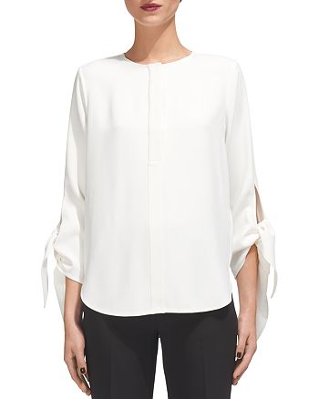 Whistles Jerry Tie Cuff Blouse | Bloomingdale's