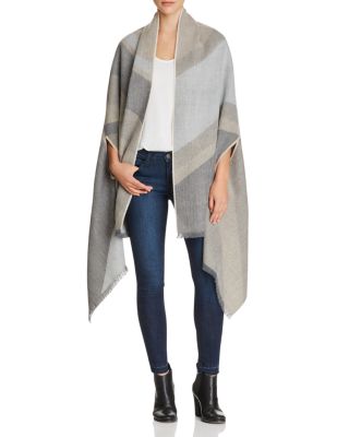 AQUA - Reversible Chevron Cape Wrap - Exclusive