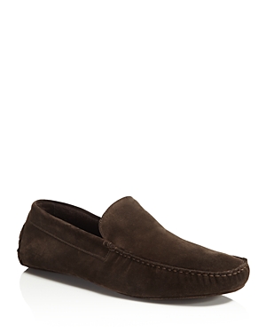 A. Testoni Cashmere-Lined Suede House Slippers