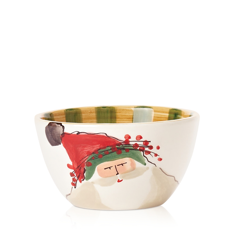 Vietri Old St. Nick Cereal Bowl Green Hat In Open Misc