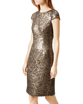hobbs brown dress Midi dress with piercing detail main image 1