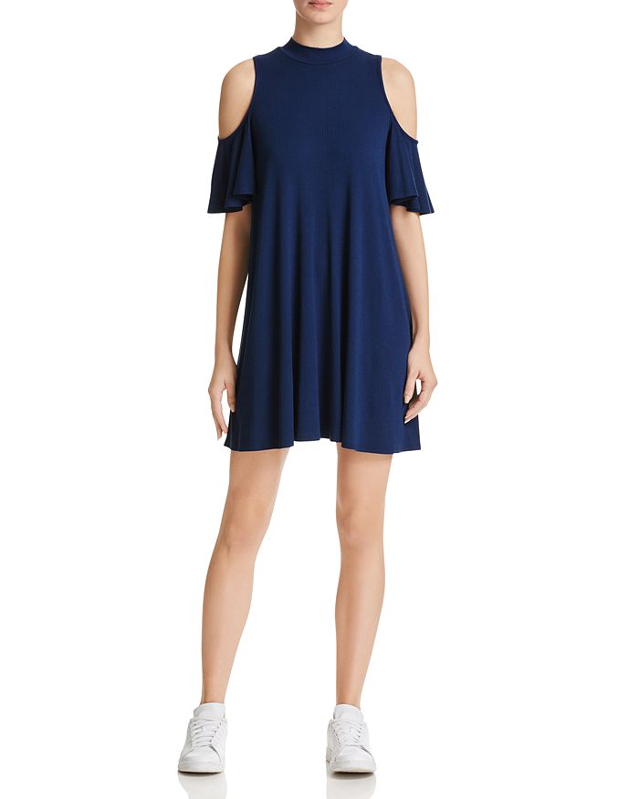Aqua cold shoulder dress clearance