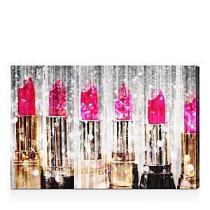 Oliver Gal Lipstick Collection Wall Art, 10 X 15 In Bright Pink