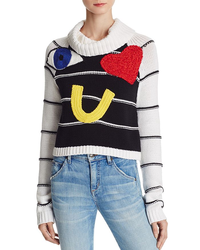 Alice and olivia heart sweater top