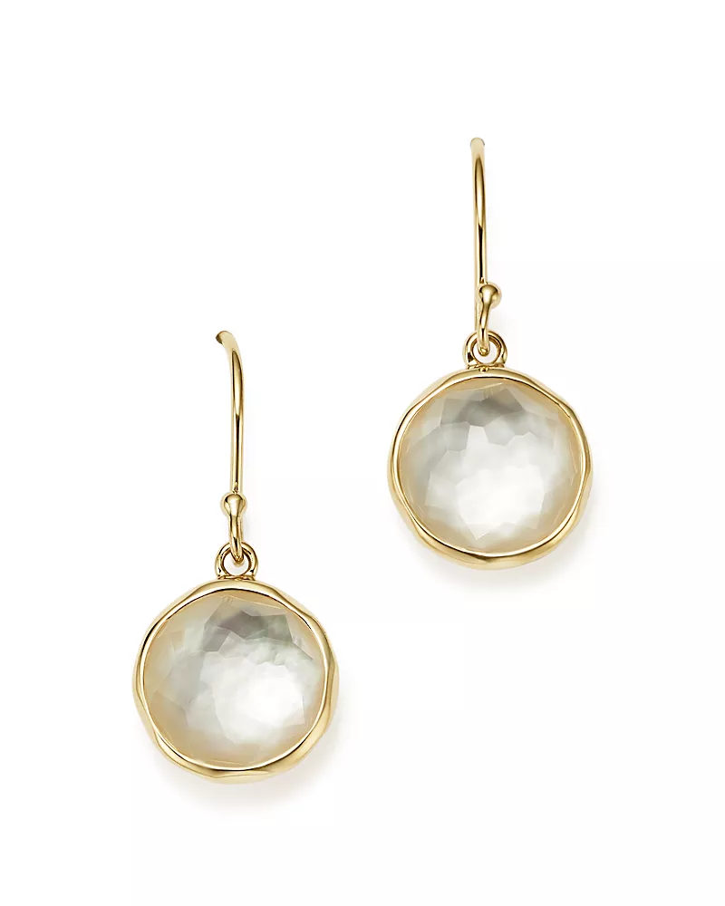 Ippolita 18K Yellow Gold Rock Candy Mini Lollipop Earrings in Mother-of-Pearl Doublet