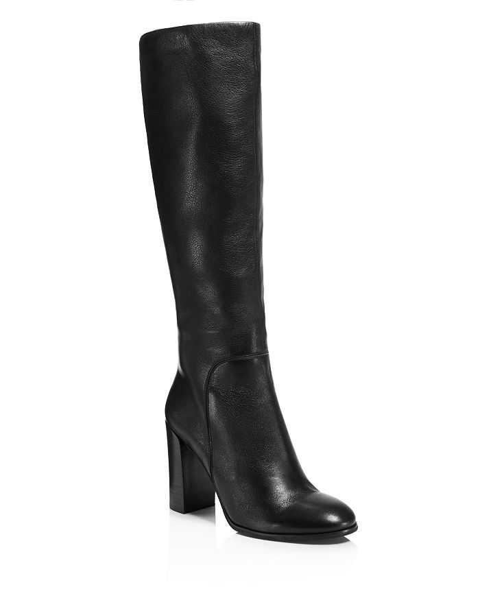 Kenneth Cole Women's Justin High Block-heel Boots In Black Leather