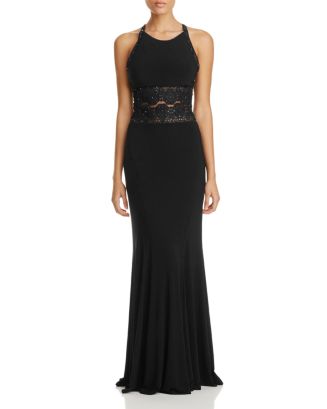 LM Collection Boho Illusion Lace Detail Gown | Bloomingdale's