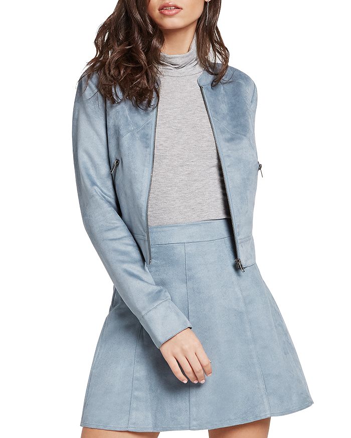 Bcbgeneration suede moto jacket store