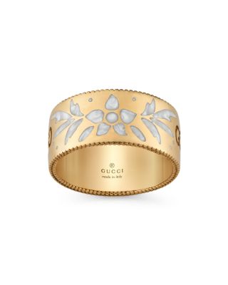 gucci enamel icon blooms ring