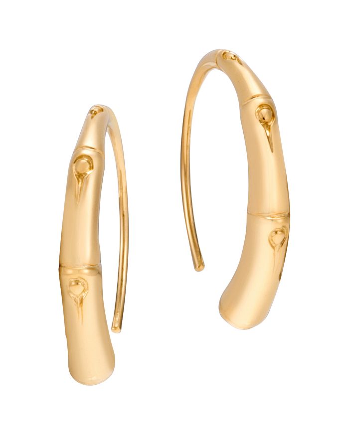 JOHN HARDY 18K YELLOW GOLD BAMBOO SMALL SWEEP EARRINGS,EG5962