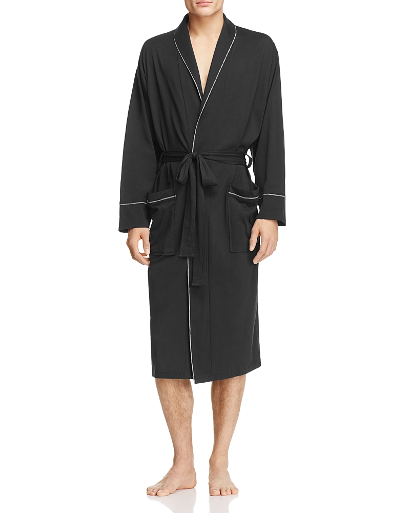 Daniel Buchler Peruvian Pima Cotton Robe In Black