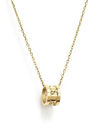 Gucci 18K Yellow Gold Icon Twirl Pendant Necklace, 16