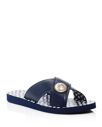 tory burch melody crisscross sandals slide pool