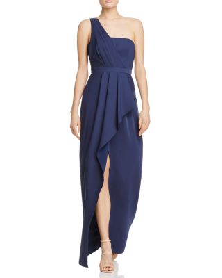 BCBG Blue One Shoulder Dress