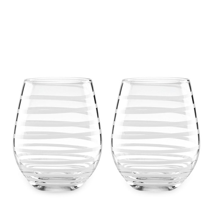 Kate Spade New York Charlotte Street Stemless Wine Glass, Set Of 2