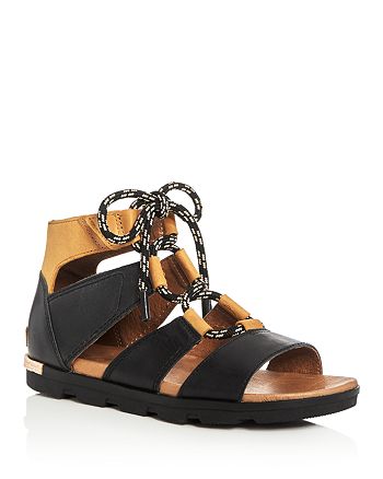 sorel lace up sandals