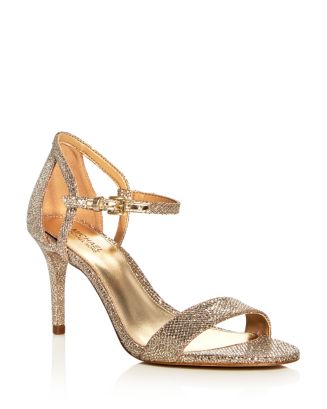 MICHAEL Michael Kors Simone Glitter High-Heel Sandals | Bloomingdale's