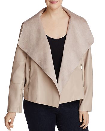 Bagatelle Plus Faux Leather Drape Jacket Bloomingdale S