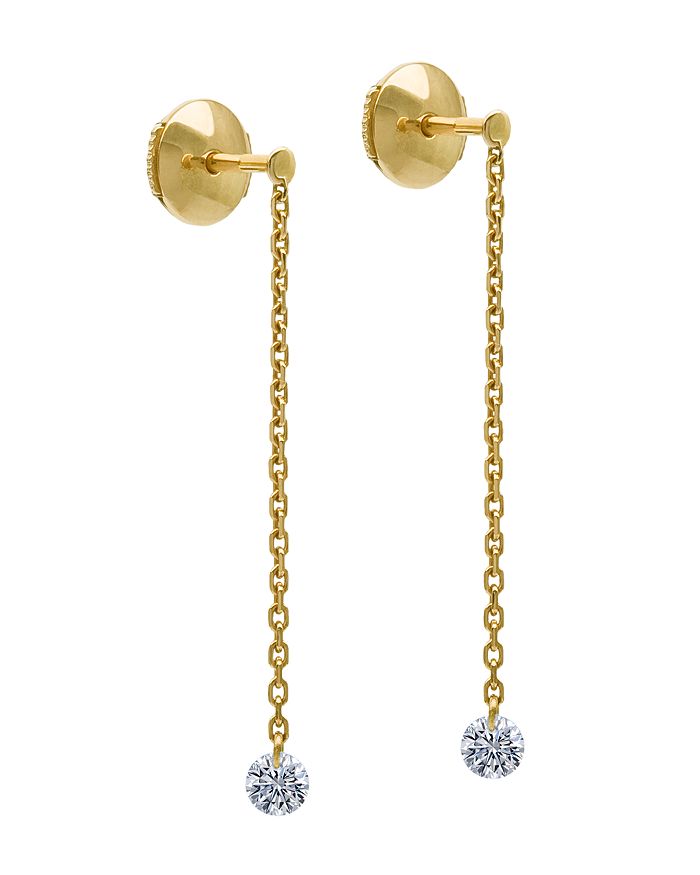 La Brune et La Blonde 18K Yellow Gold Majorette Diamond Drop Earrings ...